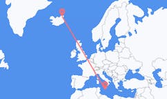 Vluchten van Thorshofn, IJsland naar Malta, Malta