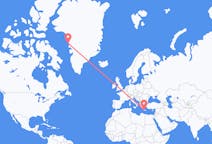 Flyreiser fra Upernavik, Grønland til Khania, Hellas
