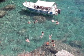 Visite privée à pied d'Ortigia et excursion en bateau privé avec nourriture et vin