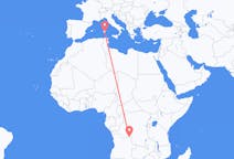 Flyg från Dundo, Angola till Cagliari, Italien