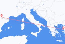 Flights from Lourdes, France to Mytilene, Greece