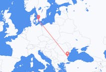 Loty z Warna, Bułgaria do Kopenhaga, Dania