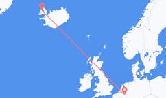 Flights from the city of Maastricht, the Netherlands to the city of Ísafjörður, Iceland