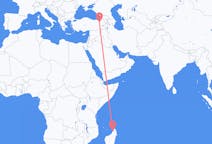 Flyg från Nossi-Bé, Madagaskar till Erzurum, Turkiet