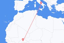 Flyreiser fra Ouagadougou, til Napoli
