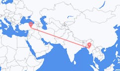 Flyg från Bagan, Myanmar (Burma) till Malatya, Turkiet