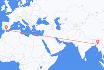 Flyg från Kalay, Myanmar (Burma) till Malaga, Spanien