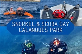 从马赛出发的Calanques国家公园全天浮潜和带导游的潜水活动