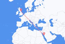 Flights from Yanbu, Saudi Arabia to Durham, England, the United Kingdom
