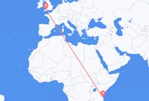 Flüge von Daressalam, Tansania nach Exeter, England