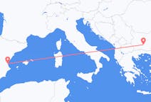 Vluchten van Plovdiv, Bulgarije naar Valencia, Spanje