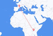 Flyreiser fra Mwanza, Tanzania til Carcassonne, Frankrike