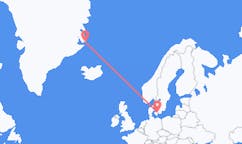 出发地 格陵兰斯科斯比鬆目的地 丹麦哥本哈根的航班