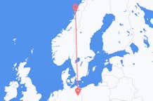 Flyg från Sandnessjøen, Norge till Berlin, Maryland, Tyskland