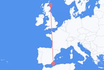 Flyg från Oran, Algeriet till Aberdeen, Skottland