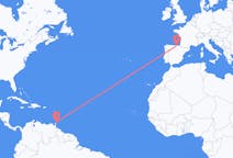 从特立尼达和多巴哥出发地 多巴哥岛目的地 西班牙毕尔巴鄂的航班
