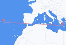 Flights from Ponta Delgada, Portugal to Chania, Greece