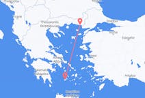 Loty z miasta Aleksandropolis do miasta Plaka, Milos