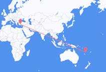 Flyreiser fra Port Vila, Vanuatu til Isparta, Tyrkia