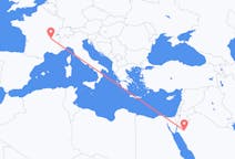 Flights from Tabuk, Saudi Arabia to Lyon, France