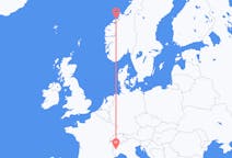 Vuelos de Kristiansund, Noruega a Turín, Italia