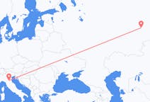 ロシアのから エカテリンブルク、イタリアのへ ボローニャフライト