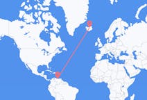 Flyrejser fra Caracas, Venezuela til Akureyri, Island