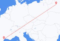 Vols depuis la ville de Minsk vers la ville de Béziers