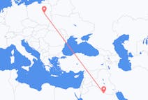 Flyrejser fra Rafha, Saudi-Arabien til Warszawa, Polen