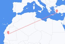 出发地 毛里塔尼亚出发地 阿塔爾目的地 土耳其达拉曼的航班