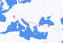 เที่ยวบิน จากแชมเบรี, ฝรั่งเศส ไปยัง ซีวัส, ตุรกี