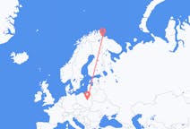 出发地 挪威出发地 希尔克内斯目的地 波兰华沙的航班