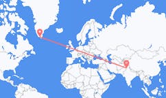Flyrejser fra Amritsar, Indien til Narsaq, Grønland