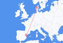 Flights from Billund, Denmark to Valencia, Spain