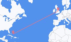 Flights from San Salvador Island, the Bahamas to Nottingham, the United Kingdom