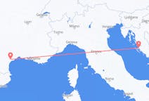 Lennot Zadarista, Kroatia Beziersille, Ranska