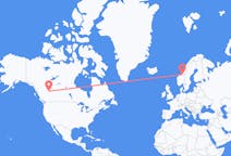Flyg från Grande Prairie, Kanada till Trondheim, Norge