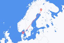 フィンランドのロヴァニエミから、デンマークのオールボーまでのフライト