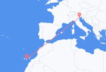 Vluchten van Las Palmas (ort i Mexiko, Veracruz, Tihuatlán), Spanje naar Venetië, Italië
