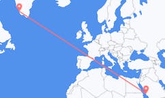 Flyreiser fra Jidda, Saudi-Arabia til Paamiut, Grønland