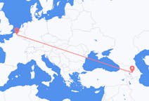 出发地 阿塞拜疆占贾目的地 法国里尔的航班