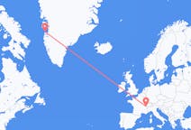 Flyg från Aasiaat, Grönland till Genève, Schweiz