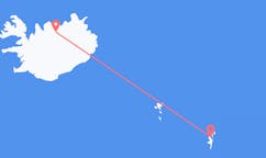 アイスランド、 アークレイリから、アイスランド、ラーウィックへ行きのフライト