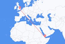 Flights from Balbala, Djibouti to London, the United Kingdom