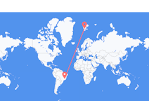 Flyg från Belo Horizonte, Brasilien till Svalbard, Svalbard och Jan Mayen