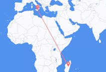Flyrejser fra Antananarivo, Madagaskar til Catania, Italien