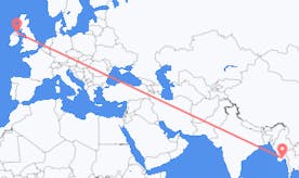 Flyrejser fra Myanmar (Burma) til Nordirland