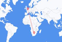 Flyrejser fra Kimberley, Nordkap, Sydafrika til Paris, Frankrig