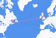 Flyreiser fra Moncton, Canada til Nottingham, England