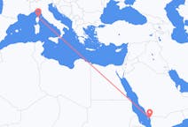 Flights from Jizan, Saudi Arabia to Bastia, France